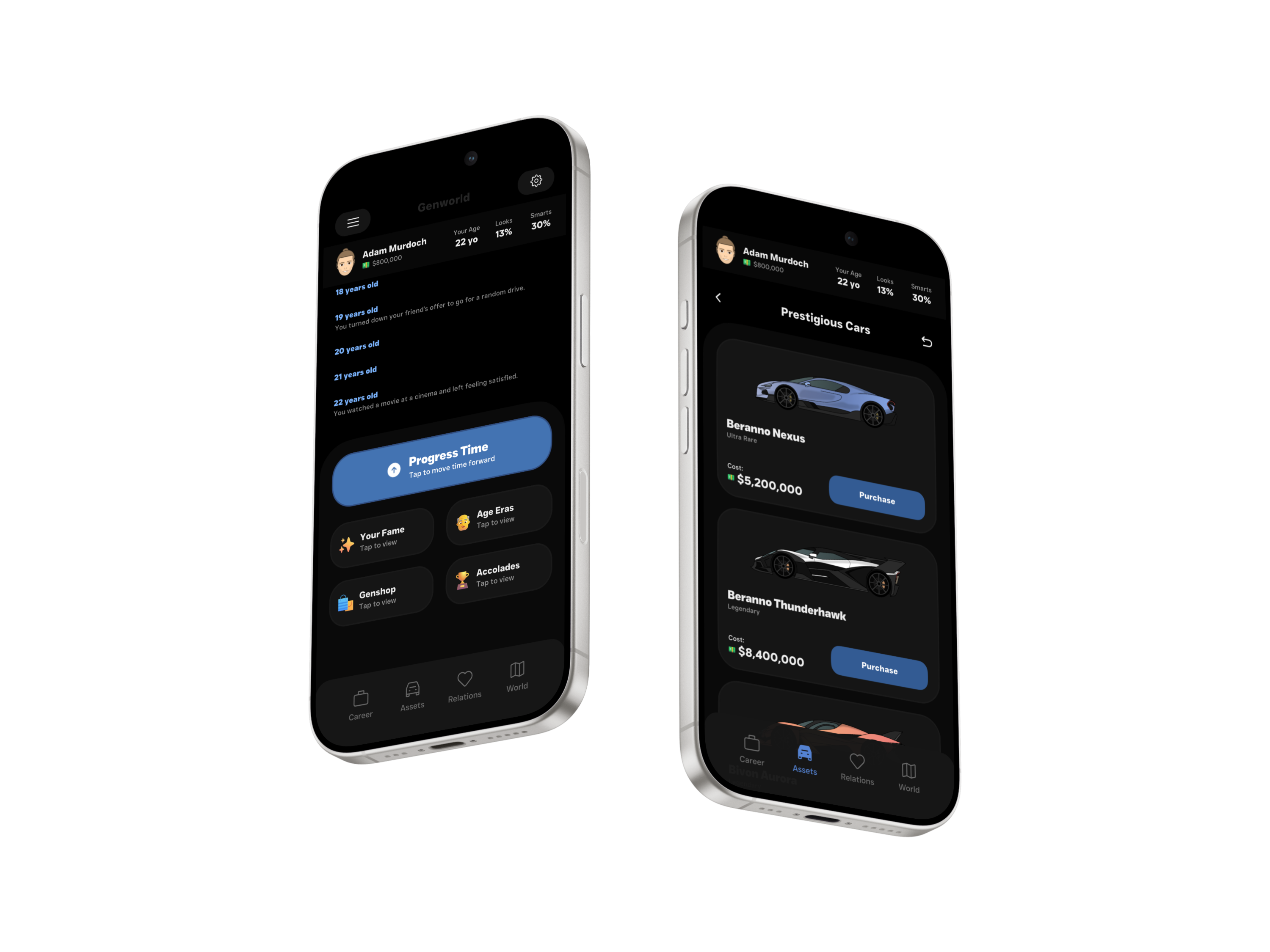 Genworld 2.0 project mockup
